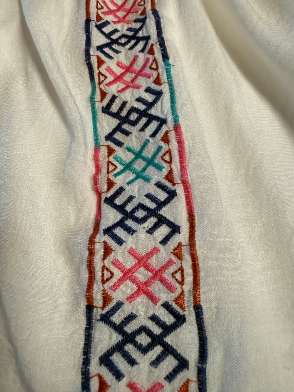 Flying Tomato Embroidered Peasant Top Size Juniors M Boho Mexican Short Sleeve - Picture 6 of 8